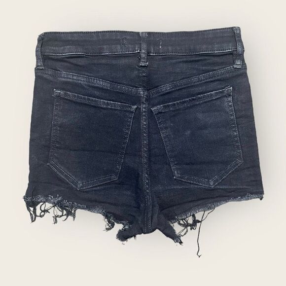 We The Free Denim Shorts Women's 27 High Rise Black Cut Offs Raw Hem Daisy Dukes - Picture 2 of 7